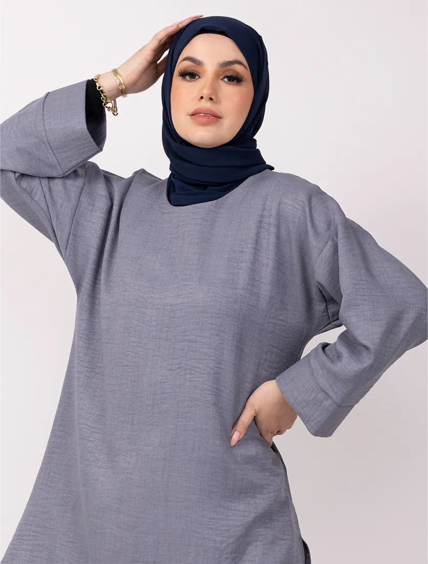 Denim Crêpey Co Ord Set